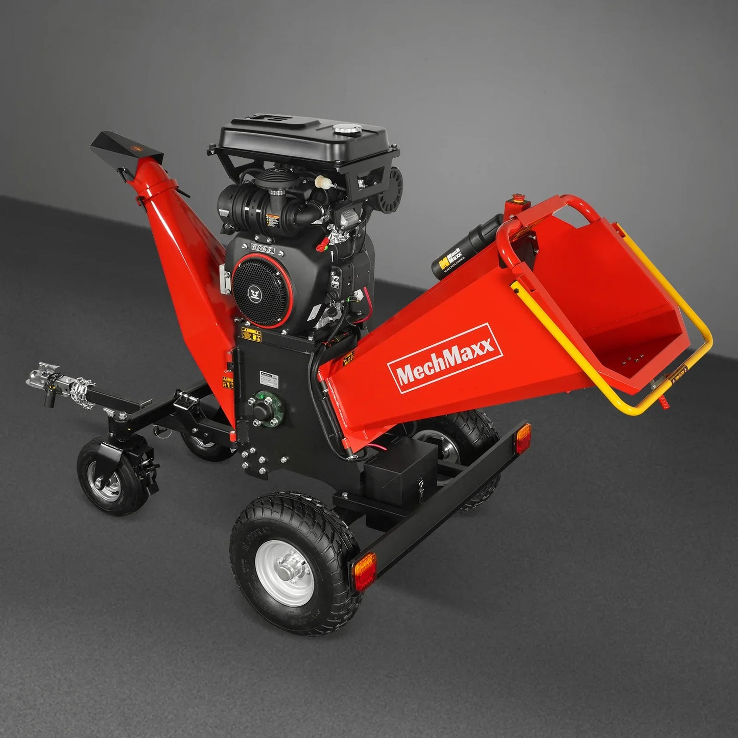 8 inch ZONSEN E-Start 1000cc 35hp Gas Powered 4 - Wheel Drum Wood Chipper with Taillight , B200