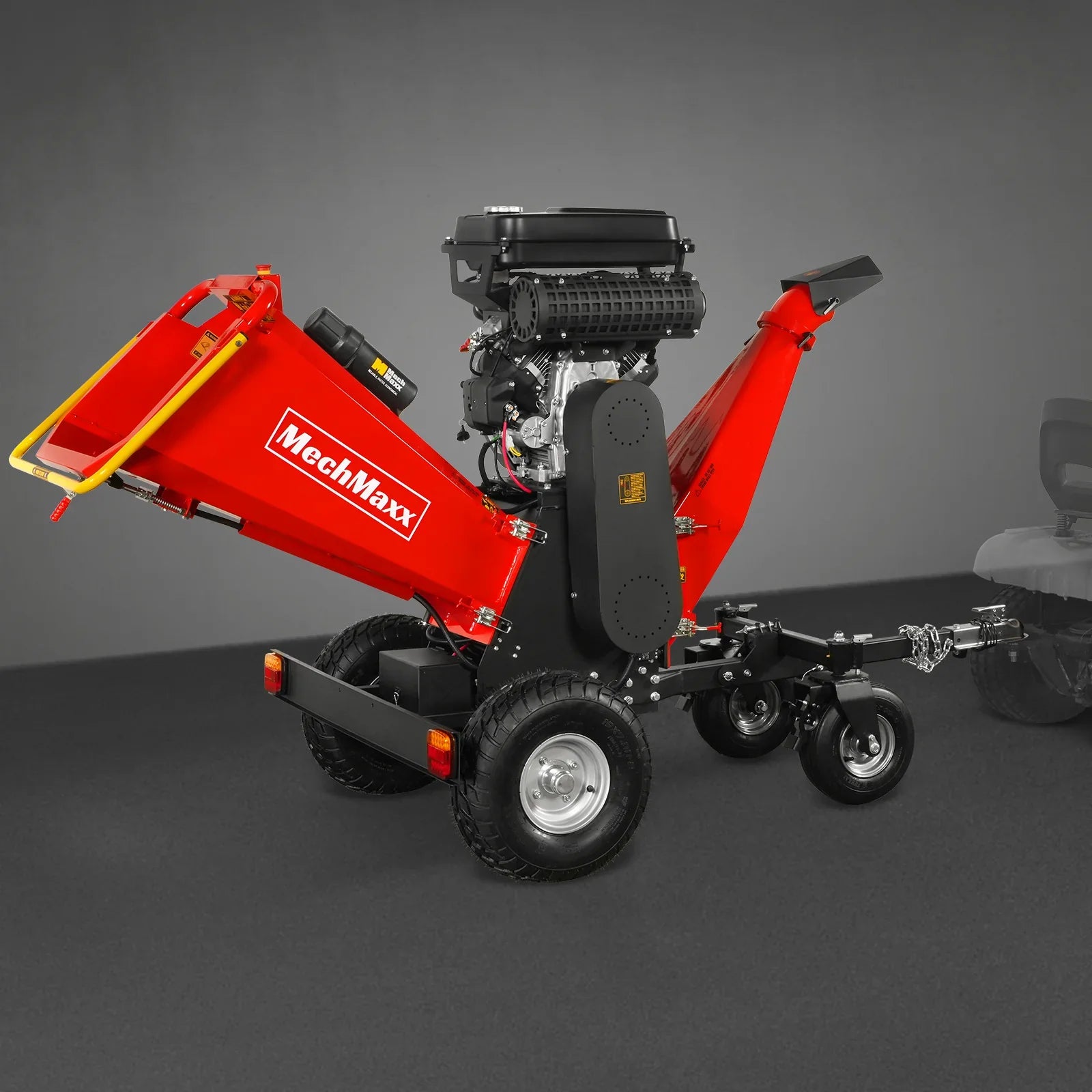 8 inch ZONSEN E-Start 1000cc 35hp Gas Powered 4 - Wheel Drum Wood Chipper with Taillight ,  B200