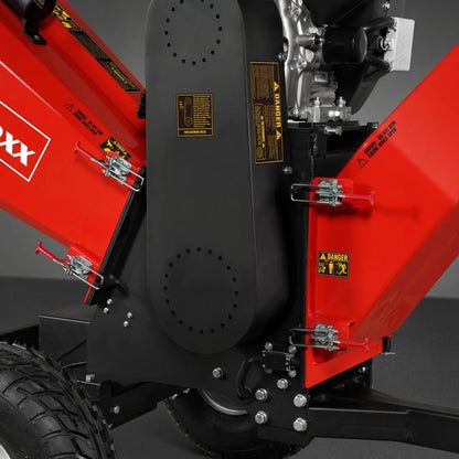 8 inch ZONSEN E-Start 1000cc 35hp Gas Powered 4 - Wheel Drum Wood Chipper with Taillight , B200