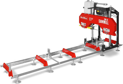 MechMaxx 18'' Portable Sawmill, DUCAR 212cc 7HP Gasoline Engine, 15" Board Width And 7'' Board Thickness,10' Track Length, Model SM-18