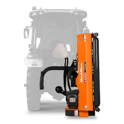 MechMaxx 65" Inch PTO Drive 3 Point Hitch Offset Flail Ditch Bank Mower for 30-60HP CAT 1 Tractor, 85'' Offset Distance,60°/90° Rotation Angle, 28 Hammers, Model VAM65