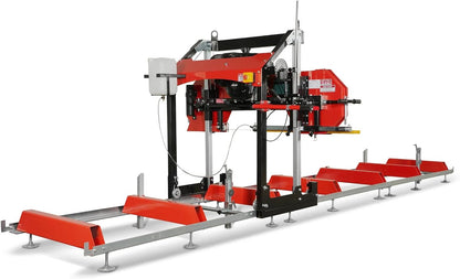 MechMaxx 32" Portable Sawmill (5 x Blades Included), KOHLER CH440 429cc 14HP E-Start Gasoline Engine,26.5" Board Width,20' Track Length (13' Track Length + 6.6' Track Extension Included),Model SM32