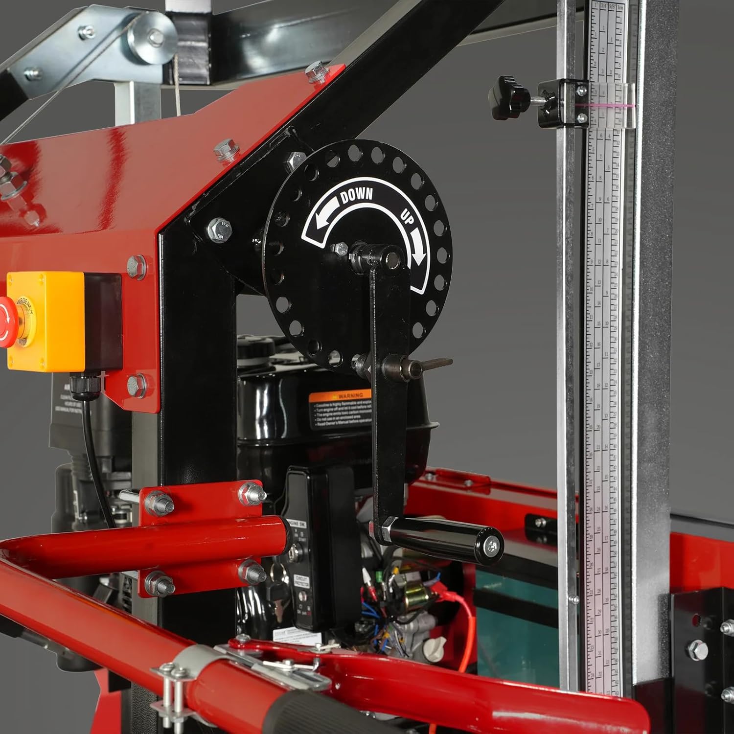 MechMaxx 32" Portable Sawmill (5 x Blades Included), KOHLER CH440 429cc 14HP E-Start Gasoline Engine,26.5" Board Width,20' Track Length (13' Track Length + 6.6' Track Extension Included),Model SM32