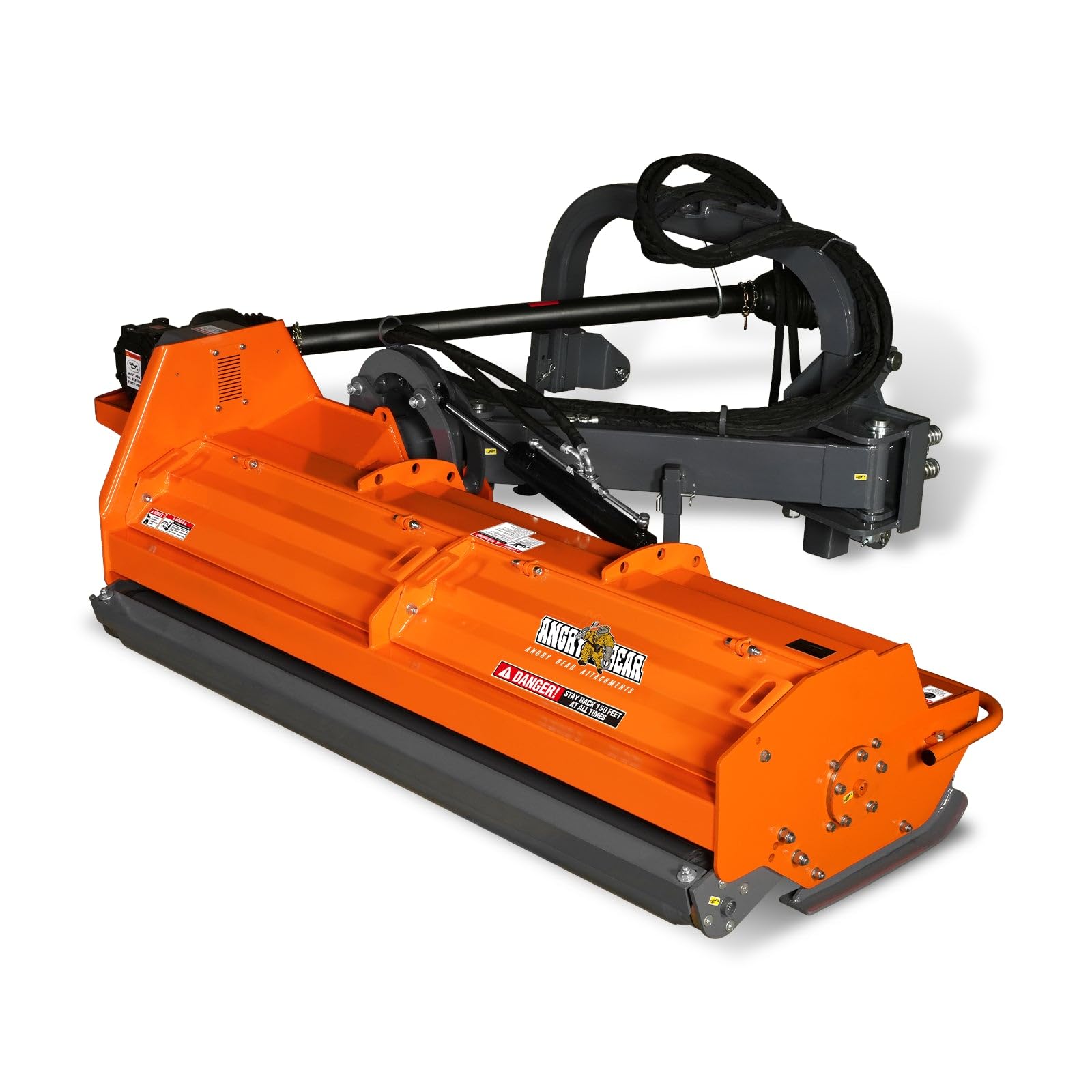MechMaxx 65" Inch PTO Drive 3 Point Hitch Offset Flail Ditch Bank Mower for 30-60HP CAT 1 Tractor, 85'' Offset Distance,60°/90° Rotation Angle, 28 Hammers, Model VAM65