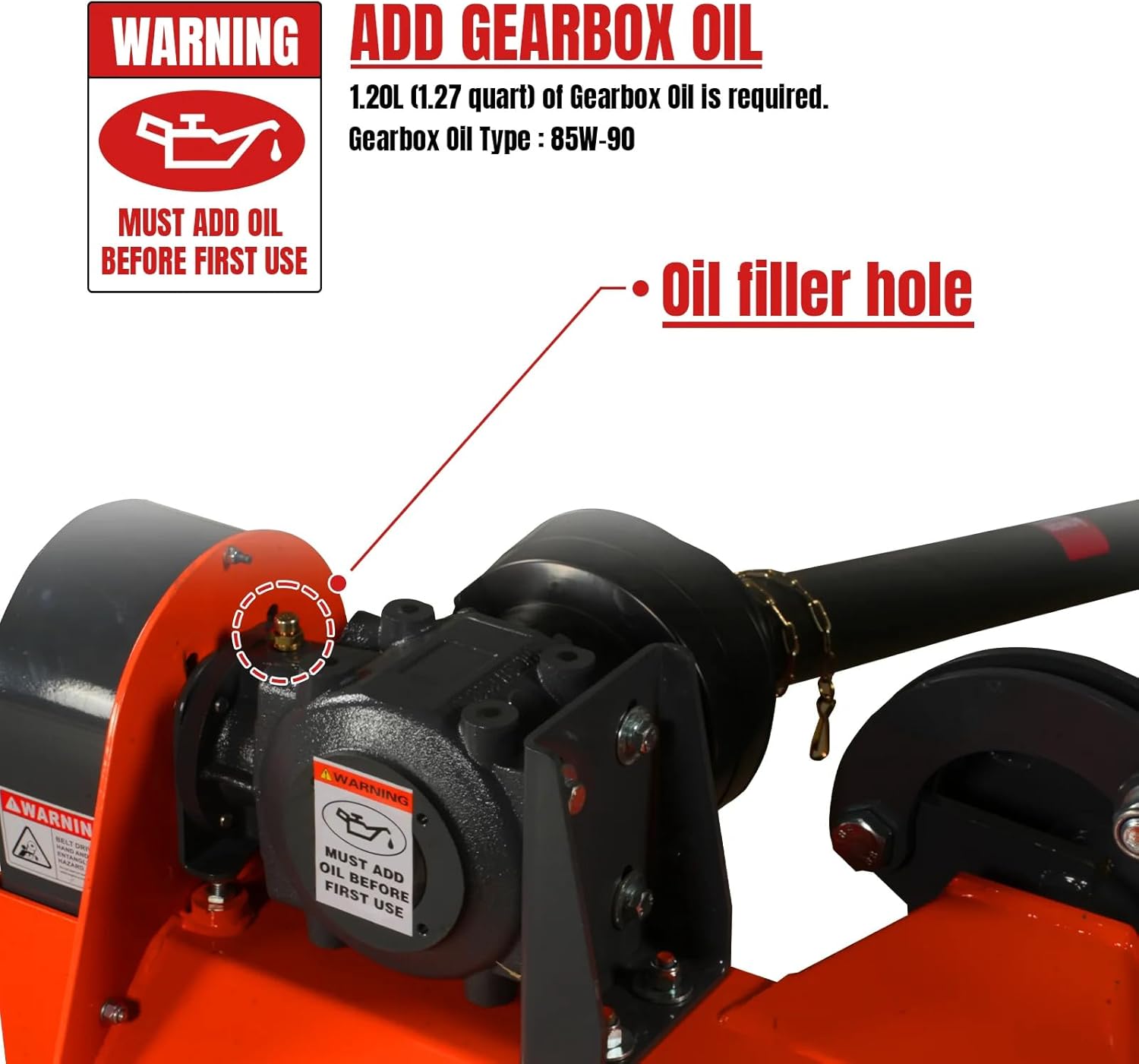 MechMaxx 65" Inch PTO Drive 3 Point Hitch Offset Flail Ditch Bank Mower for 30-60HP CAT 1 Tractor, 85'' Offset Distance,60°/90° Rotation Angle, 28 Hammers, Model VAM65