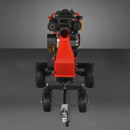 8 inch ZONSEN E-Start 1000cc 35hp Gas Powered 4 - Wheel Drum Wood Chipper with Taillight , B200