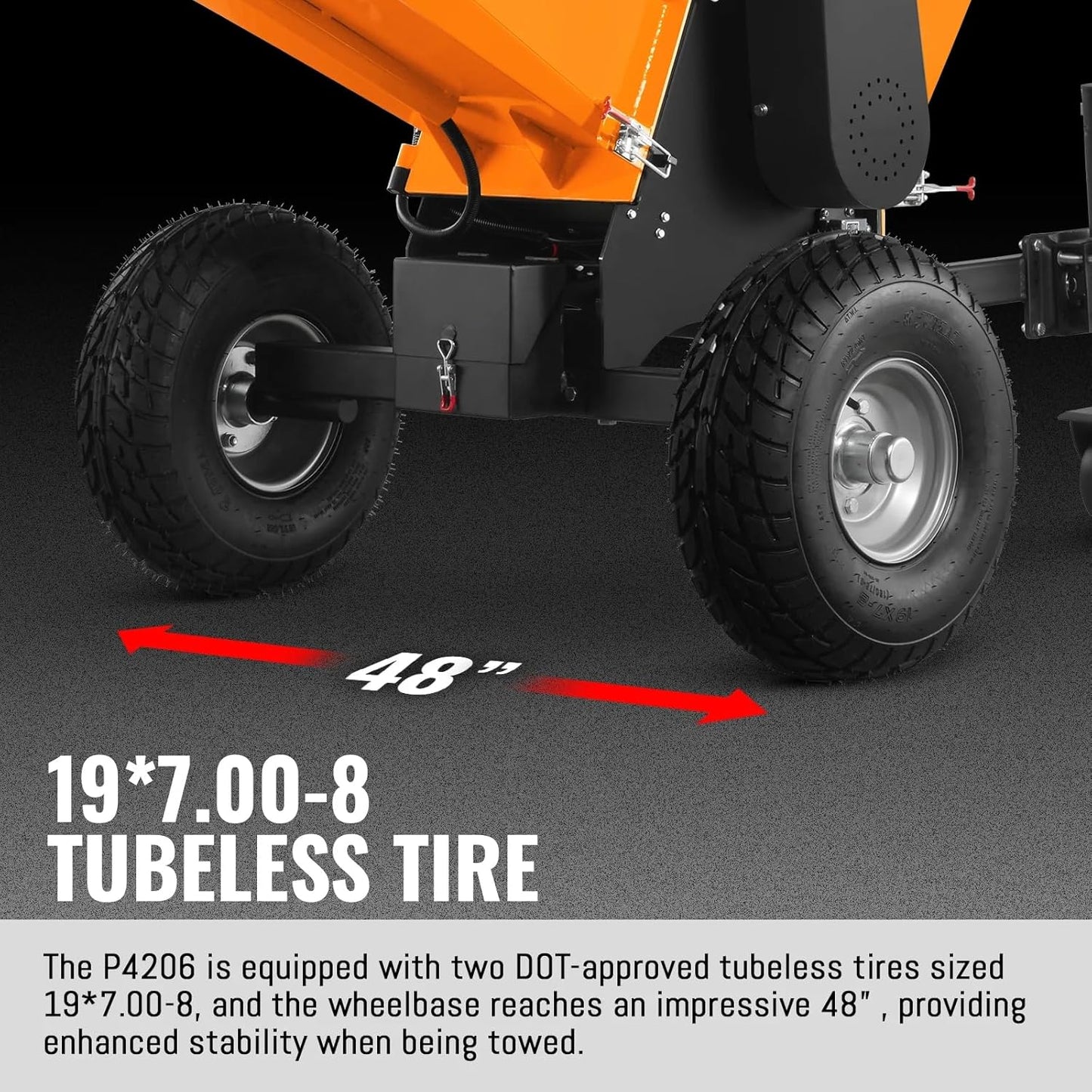 MechMaxx 6 inch ZONSEN 459cc 15hp Electric Start Gas Powered Wood Chipper Shredder Mulcher with Towbar, 6" Max Chipping Diameter Capacity,with Emergency Stop Button&Stop Bar,Model P4206 Orange