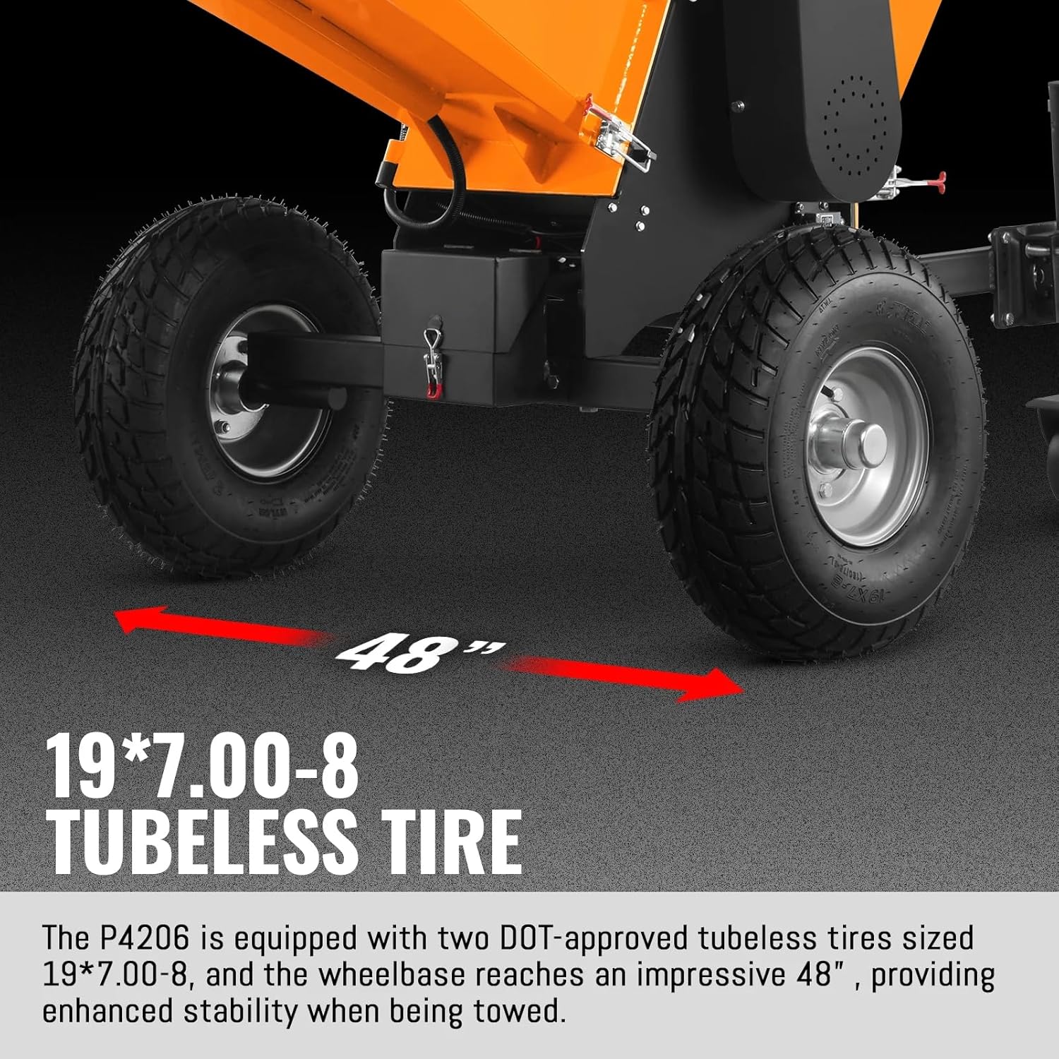 MechMaxx 6 inch ZONSEN 459cc 15hp Electric Start Gas Powered Wood Chipper Shredder Mulcher with Towbar, 6" Max Chipping Diameter Capacity,with Emergency Stop Button&Stop Bar,Model P4206 Orange