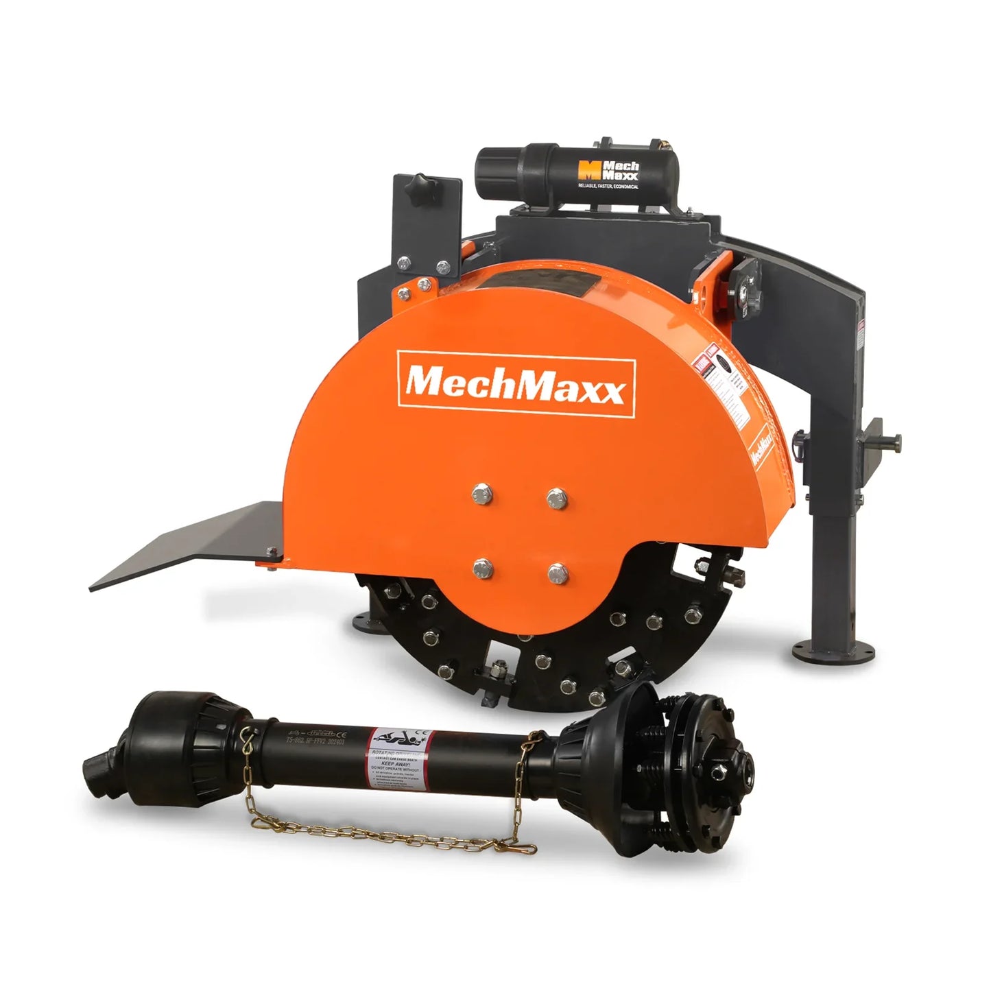 3 Point Hitch PTO Stump Grinder with 34 Carbide Teeth (PTO Shaft Included with Clutch),  for 15-45HP Tractor,  SG24
