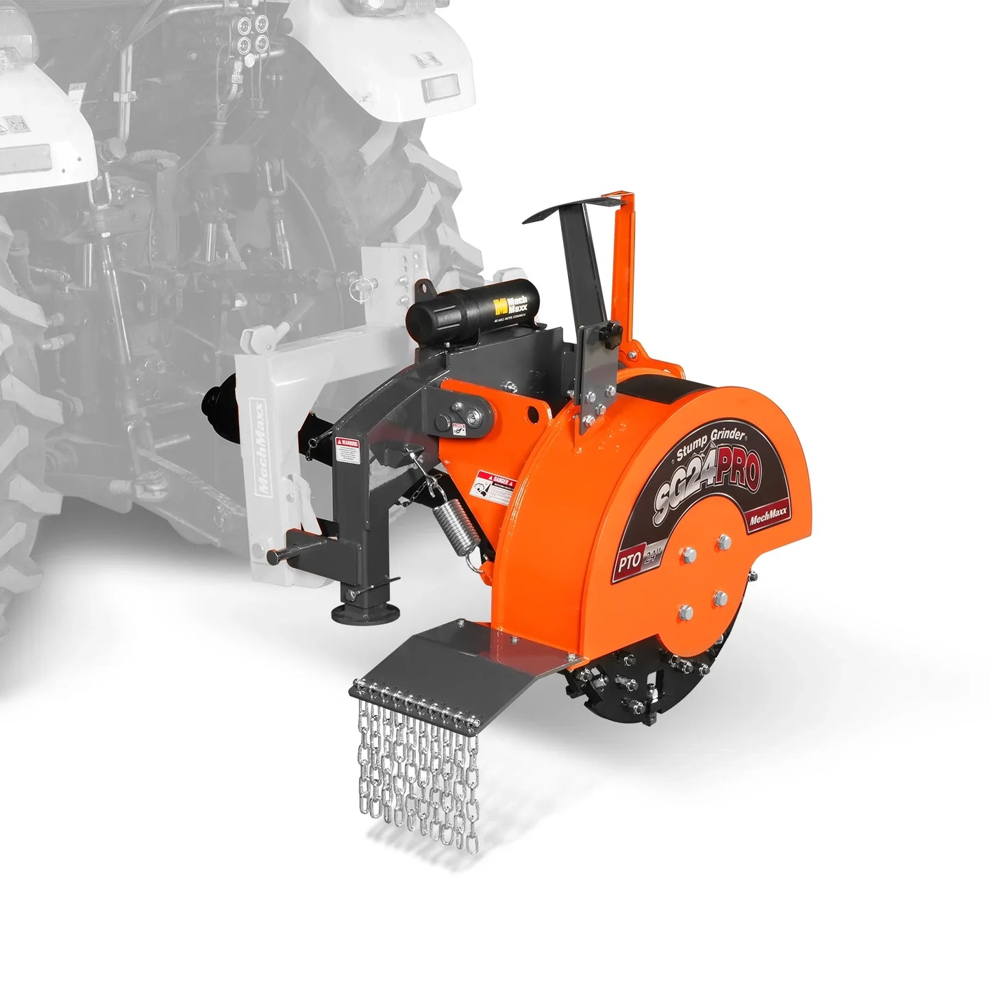 3-Point PTO Stump Grinder with 34 Carbide Teeth (PTO Shaft Included with Slip Clutch),  for 15-45HP Tractor,  SG24PRO