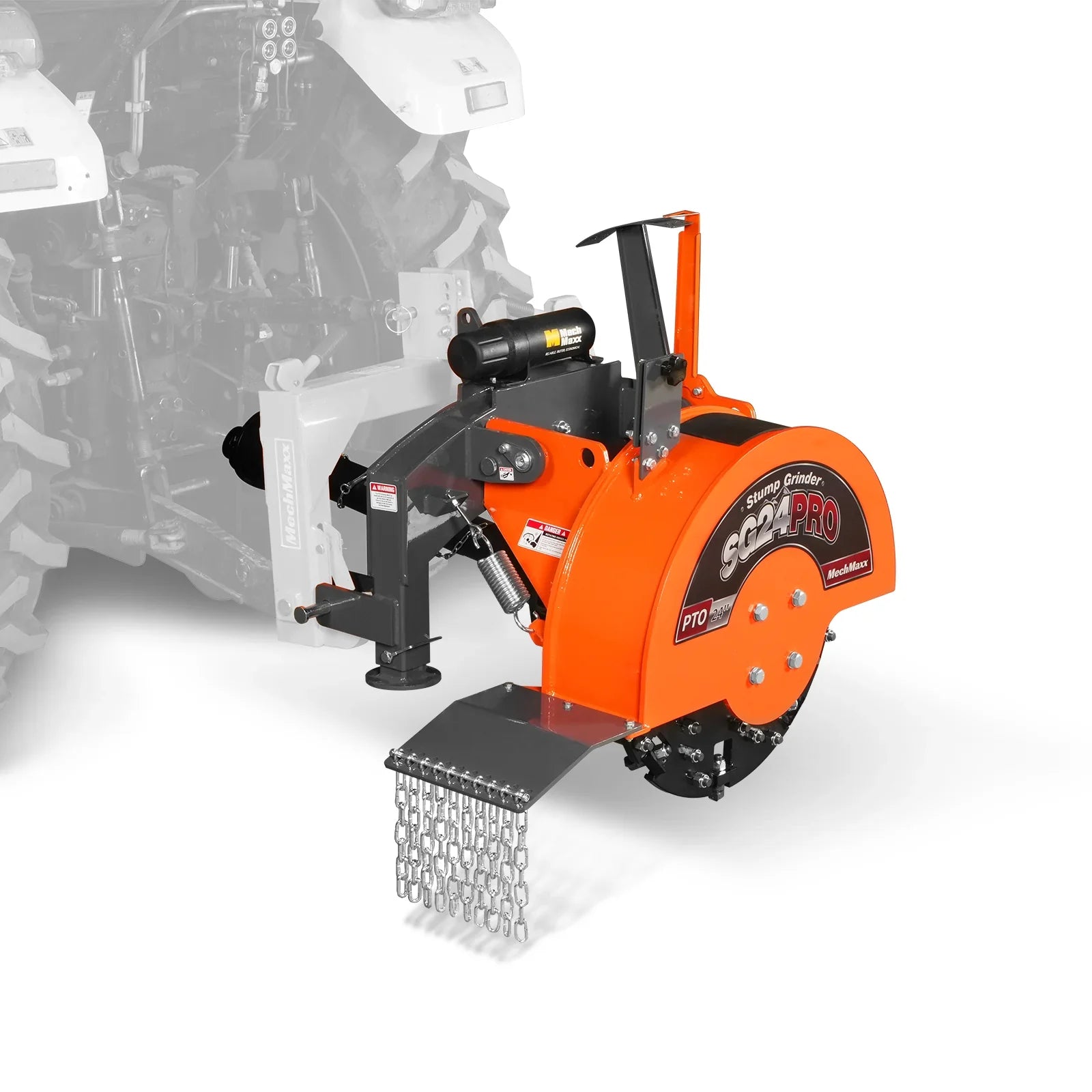 3-Point PTO Stump Grinder with 34 Carbide Teeth (PTO Shaft Included with Slip Clutch),  for 15-45HP Tractor,  SG24PRO