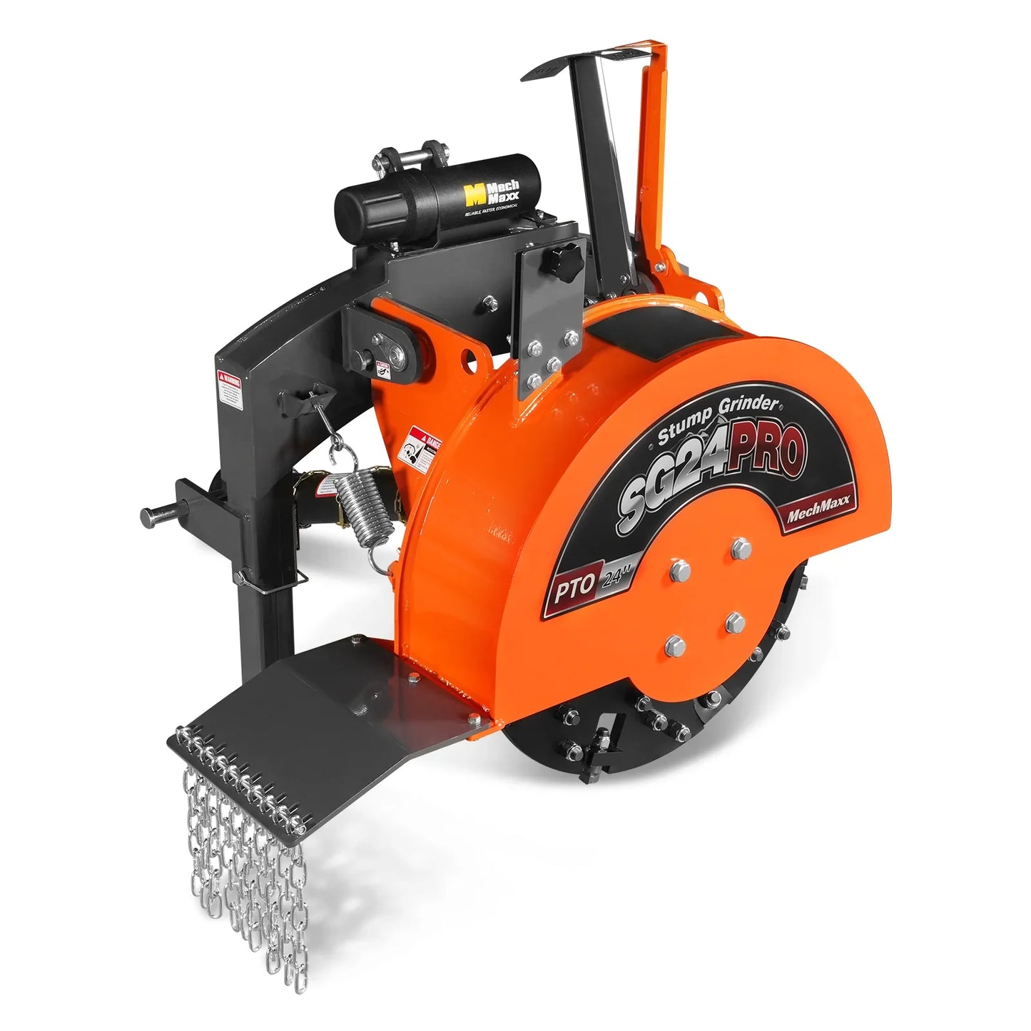 3-Point PTO Stump Grinder with 34 Carbide Teeth (PTO Shaft Included with Slip Clutch),  for 15-45HP Tractor,  SG24PRO