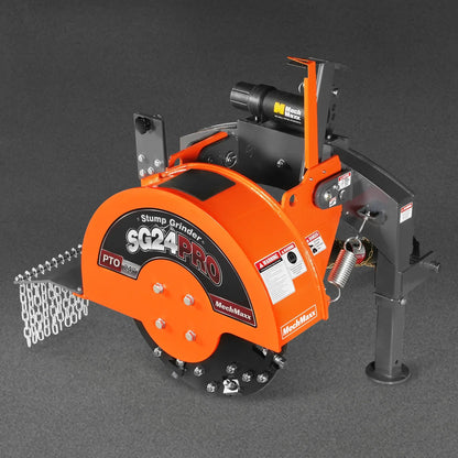 3-Point PTO Stump Grinder with 34 Carbide Teeth (PTO Shaft Included with Slip Clutch),  for 15-45HP Tractor,  SG24PRO