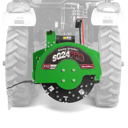 3-Point PTO Stump Grinder with 34 Carbide Teeth (PTO Shaft Included with Slip Clutch),  for 15-45HP Tractor,  SG24PRO