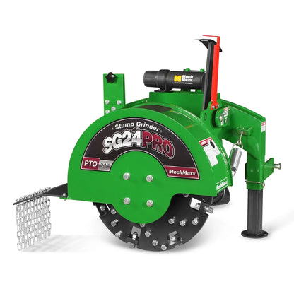 3-Point PTO Stump Grinder with 34 Carbide Teeth (PTO Shaft Included with Slip Clutch),  for 15-45HP Tractor,  SG24PRO