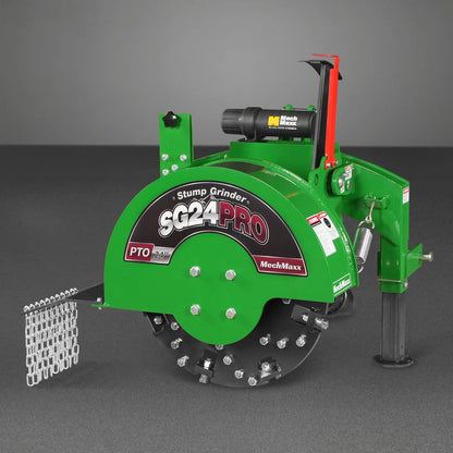3-Point PTO Stump Grinder with 34 Carbide Teeth (PTO Shaft Included with Slip Clutch),  for 15-45HP Tractor,  SG24PRO