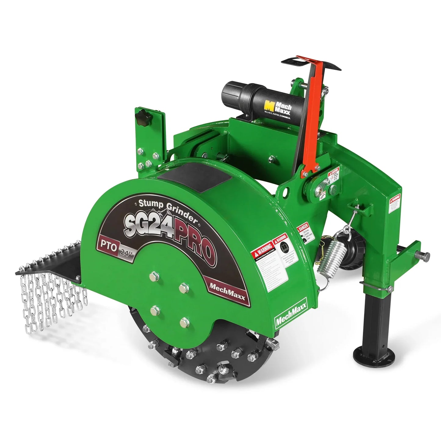 3-Point PTO Stump Grinder with 34 Carbide Teeth (PTO Shaft Included with Slip Clutch),  for 15-45HP Tractor,  SG24PRO