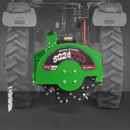 3-Point PTO Stump Grinder with 34 Carbide Teeth (PTO Shaft Included with Slip Clutch),  for 15-45HP Tractor,  SG24PRO
