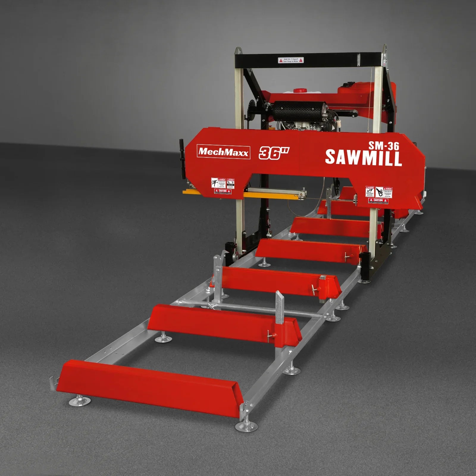 36" MAX Portable Sawmill,  25HP 688cc HONDA GX690 V-Twin Engine,  35" Board Width,  20' Track Length,  (10 x Blades Included),  SM-36HMAX
