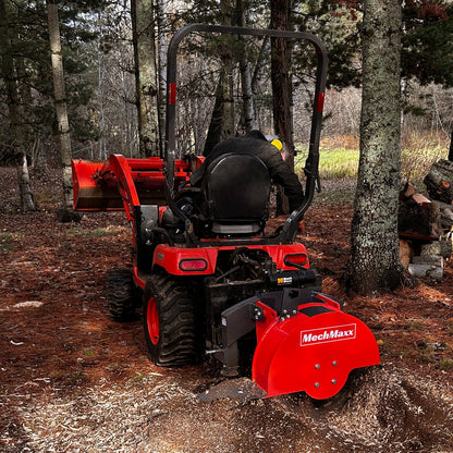 3 Point Hitch PTO Stump Grinder with 34 Carbide Teeth (PTO Shaft Included with Clutch),  for 15-45HP Tractor,  SG24
