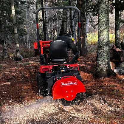 3 Point Hitch PTO Stump Grinder with 34 Carbide Teeth (PTO Shaft Included with Clutch),  for 15-45HP Tractor,  SG24