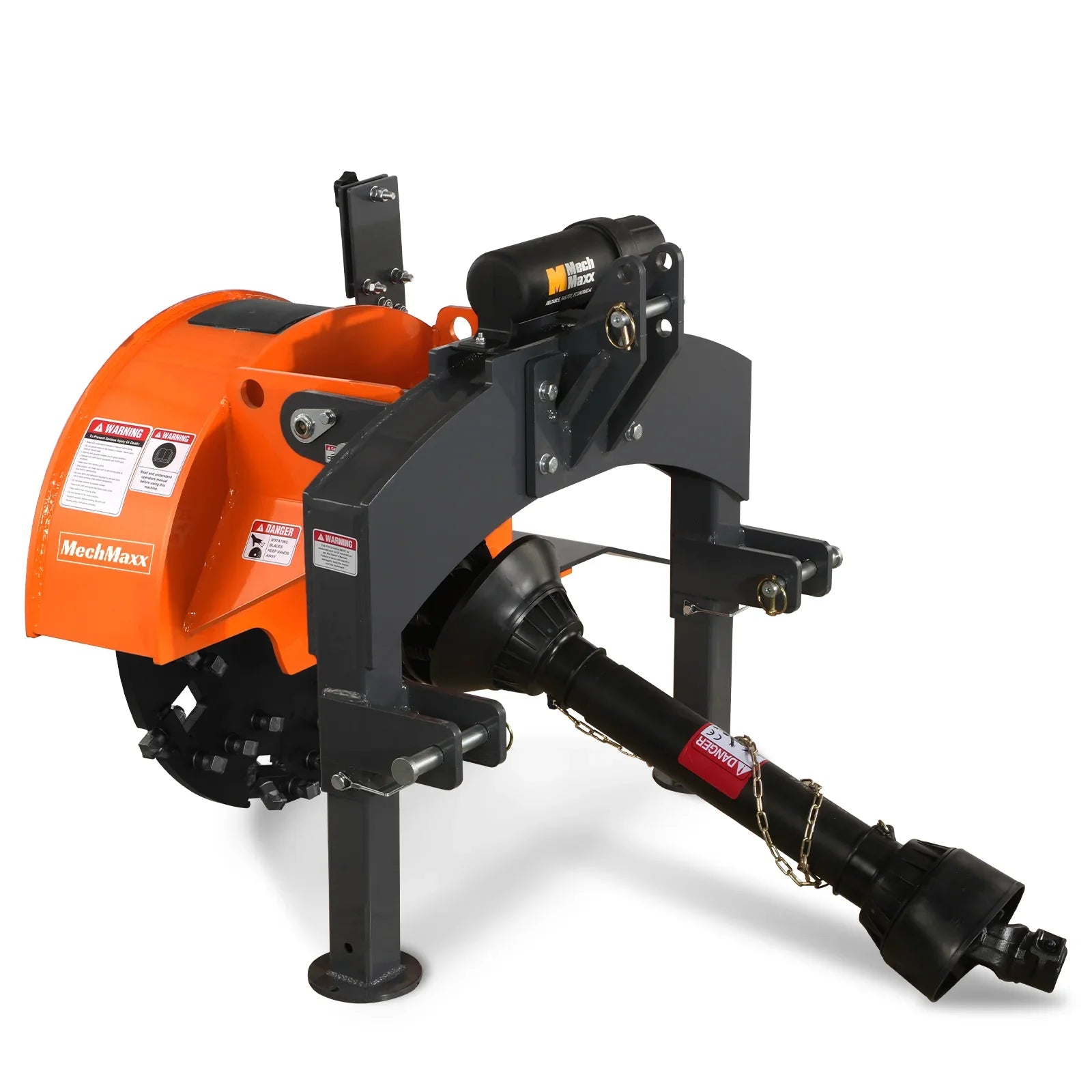 3 Point Hitch PTO Stump Grinder with 34 Carbide Teeth (PTO Shaft Included with Clutch),  for 15-45HP Tractor,  SG24