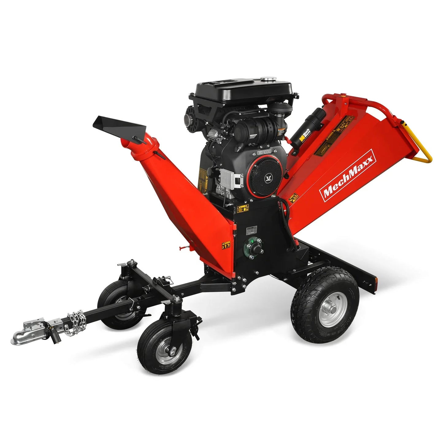 8 inch ZONSEN E-Start 1000cc 35hp Gas Powered 4 - Wheel Drum Wood Chipper with Taillight ,  B200