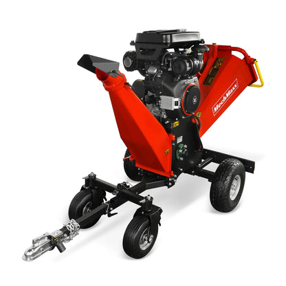 8 inch ZONSEN E-Start 1000cc 35hp Gas Powered 4 - Wheel Drum Wood Chipper with Taillight ,  B200