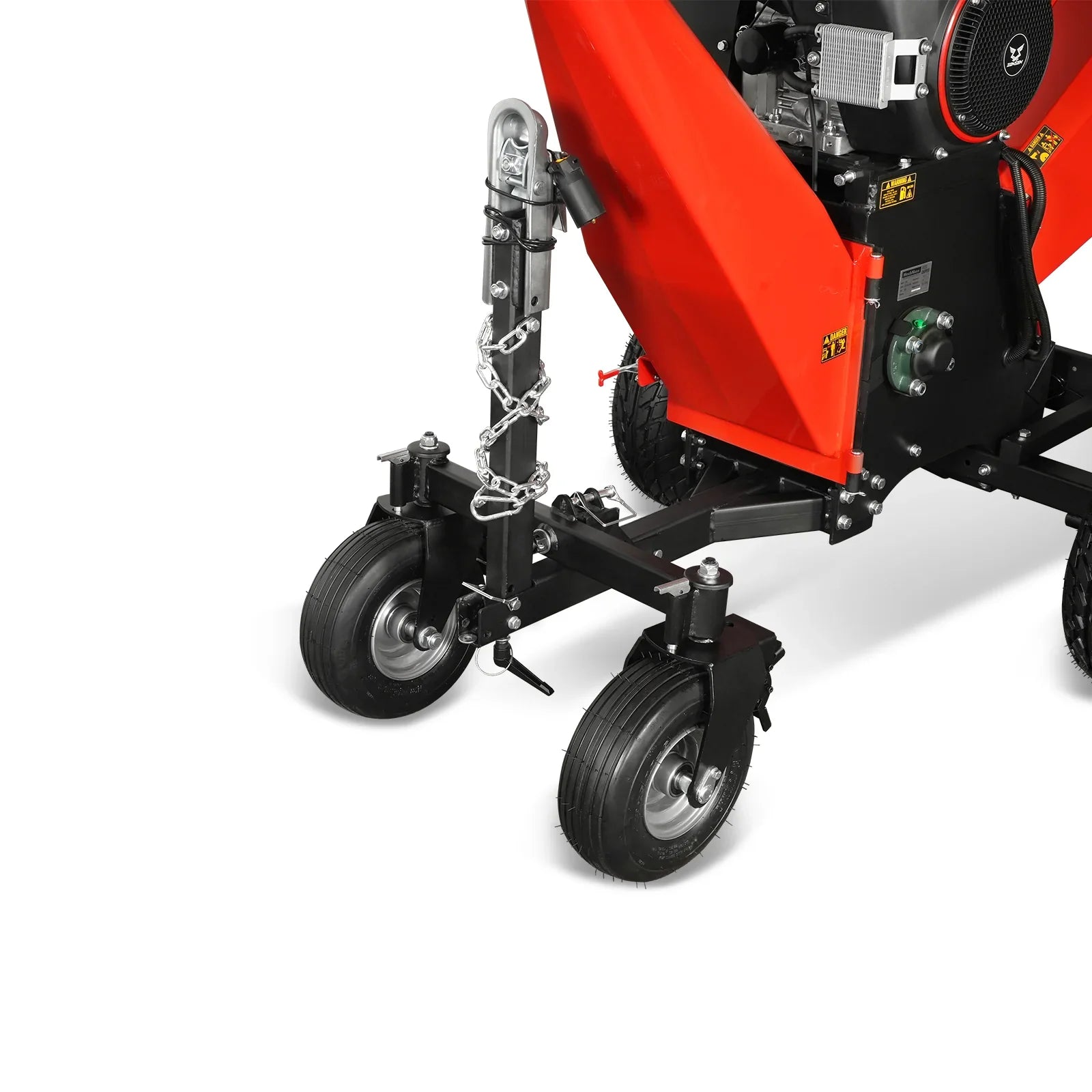 8 inch ZONSEN E-Start 1000cc 35hp Gas Powered 4 - Wheel Drum Wood Chipper with Taillight ,  B200