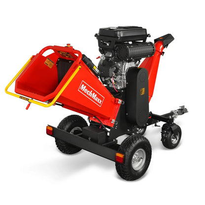 8 inch ZONSEN E-Start 1000cc 35hp Gas Powered 4 - Wheel Drum Wood Chipper with Taillight ,  B200